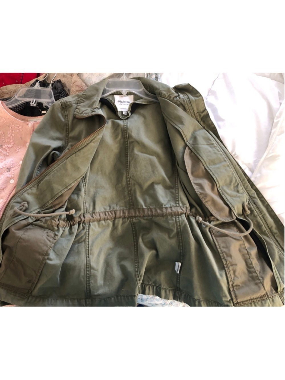 Madewell Fleet Utility Jacket Cult Favorite Army Green Cotton Canvas Gorpcore - Picture 7 of 9